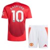 Original Trikotsatz Manchester United Rashford 10 Heimtrikot 2024-25 Für Kinder